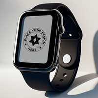 High quality smart digital watch mockup featuring a sleek design and touchscreen display psd