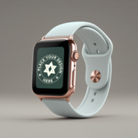 Elegant smartwatch isolated with blank screen ideal for app and UI design presentation psd