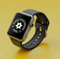Smart digital watch mockup with touchscreen and modern design for UI presentation psd