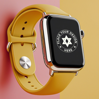 Fitness tracker smart digital watch mockup with modern touchscreen display psd