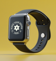 Smart digital watch mockup with high quality display perfect for app demonstrations psd
