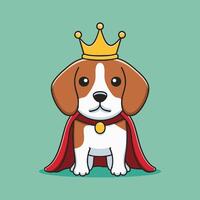 Beagle with Royal Cloak vector