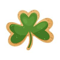 Shamrock cookies. Traditional element for St. Patrick's Day. Illustration on clean background. vector