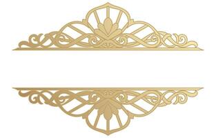 Classic Ornate Frame with Gold Accent Patterns vector
