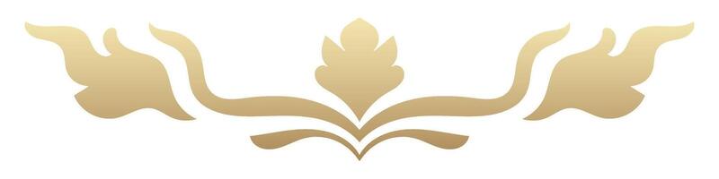 Golden decorative lines on a crisp white background vector