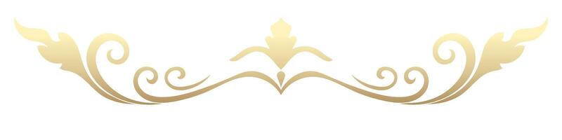 golden vintage text border Golden abstract lines on a white background vector