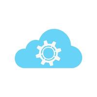 Clouds with Gears vector