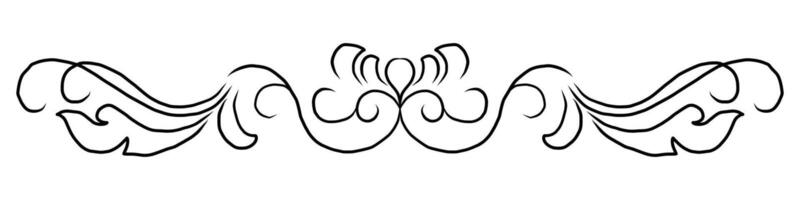 abstract hand drawn lines For vintage text dividers vector