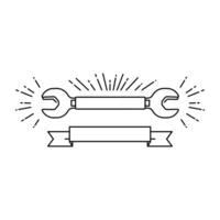 Labor day wrench icon. vector