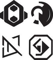 Technology business Icons Set in Monochrome vector