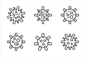 icon set of viruses and bacteria vector