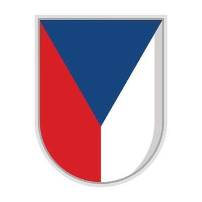 Czech Republic national flag Shield Badge design