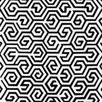 Aesthetic organic black pattern with wavy flowing curved lines vector