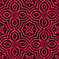 Seamless fluid red pattern with curving organic lines vector