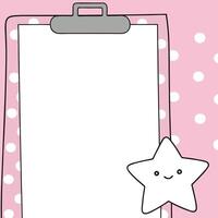 Funny cute happy clip board characters bundle set. vector