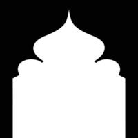 Shape Islamic door and window silhouette Arabic arch. Collection of patterns in oriental style. Frames in Arabian Muslim design for Ramadan Kareem. vector