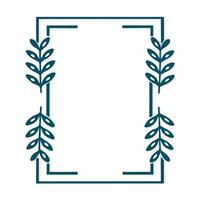 rectangular frame consisting of blossoming flowers, branches, leaves, buds Wreath, floral and herbs garland. vector