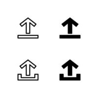 Upload icon set. Up arrow icon. Submit icon. vector