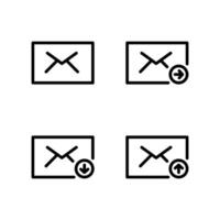 Mail icon set. Mail, Mail sent icon. Icon set. vector