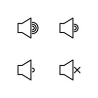 Sound icon set. Volume icon set. Icon set. vector