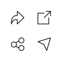 Share icon set. Send icon. vector
