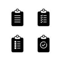 Clipboard icon set. To-Do list icon. Task icon. Icon set. vector