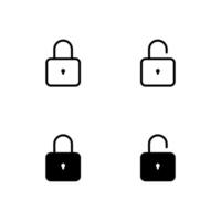Lock icon . Security icon set. vector