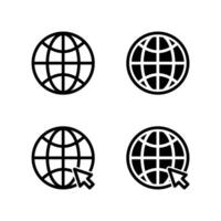Web icon set. Website icon set. Globe icon. icon set. vector