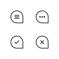 Chat icon set. Message icon. vector