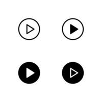 Media player buttons. Play icon . Icon set. vector