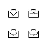 Briefcase icon set. Suitcase icon set. Business symbol. vector