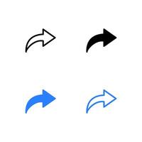 Share icon set. Send icon. Arrow icon. vector
