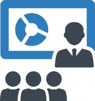Presentation analysis icon vector