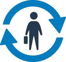 Refresh worker icon vector