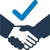 Agreement hands icon vector