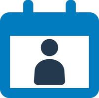 User calendar icon vector