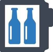 Drinks refrigerator icon vector