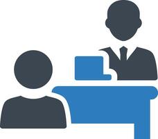 Business interview icon vector