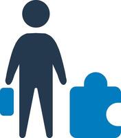 Man puzzle icon vector