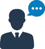 Man communcation icon vector