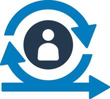 Agile manager icon vector