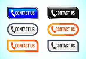 Contact us button design template vector
