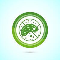 Antibacterial icon design illustration, Hygiene label symbol for product packaging, Green color button design vector