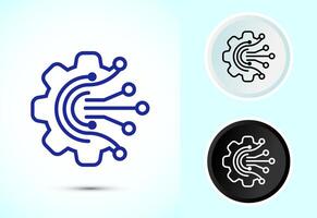 Digital transformation icon illustration. Digitalization sign suitable for mobile apps, and web designs vector