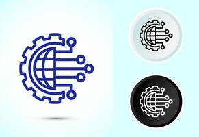 Digital transformation icon design illustration. Digitalization sign suitable for mobile apps, and web designs vector