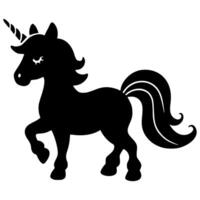 cute unicorn illustration with a charming stance, ideal for fairy tale-themed designs, printables, sublimation, t-shirts, and DIY projects. No background vector