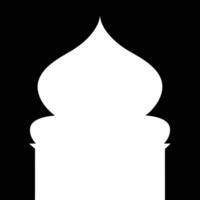 Shape Islamic door and window silhouette Arabic arch. Collection of patterns in oriental style. Frames in Arabian Muslim design for Ramadan Kareem. mosque gate shape isolated on white vector