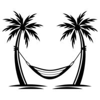 Palm tree on the tropical island with cool typography. Summer design. vector