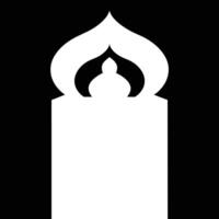 Shape Islamic door and window silhouette Arabic arch. Collection of patterns in oriental style. Frames in Arabian Muslim design for Ramadan Kareem mosque gate shape vector
