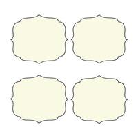 Set of simple line frames with double stroke. Easily editable. vector